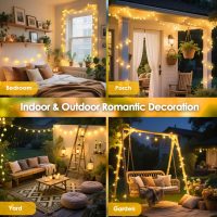 43FT 100LED Connectable Globe String Lights | 8 Modes Fairy Lights Plug in with Remote | Warm White Mini Globe Light for Indoor Outdoor Bedroom Wedding Party Garden Christmas Tree Decor - Image 4