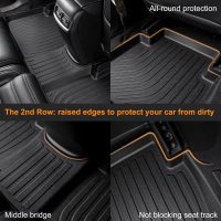 Binmotor-All Weather Floor Mats Cargo Liner Set for Honda HR-V(Include Hybrid) 2023-2026/Acura ADX 2025-2026, Heavy Duty Car Floor Liners HR-V TPE Waterproof Full Set, for HRV Accessories - Image 5