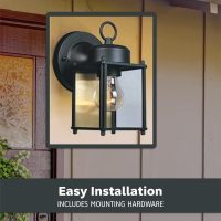 DESIGNERS FOUNTAIN Ivy Trail Outdoor Light Fixture Pack of 2, 8.25 Inch Exterior Wall Lantern Sconce Set for Front Door, Patio and Porch, Black, D334M-5EW-BK2 - Image 5