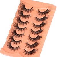 False Eyelashes Wispy Lashes Natural Look Fake Eyelashes Cat Eye Lashes Mink Fluffy Strip False Lashes Fox Eye Lashes Pack 7 Pairs ALICROWN - Image 2