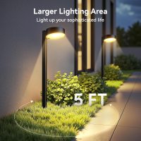 8 Pack Solar Pathway Lights Outdoor, 12 Brighter LED Solar Lights Outdoor Waterproof, Up to 12 Hrs Modern Path Light for Yard Garden Walkway Driveway Lawn (8 Pack) - Image 4