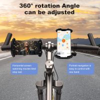 Bike Phone Holder, Phone Holder for Bike, Four Corners Firmy Clamp Bike Cell Phone Holder, 360 Degree Rotation Bike Phone Mount， Accessories for iPhone Smartphone - Image 2