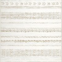 Large Living Room Area Rug 5x7: Soft Machine Washable Boho Moroccan Farmhouse Rugs for Bedroom Under Dining Table - Non-Slip Neutral Morden Indoor Floor Carpet for Home Office - Brown/Cream - Image 9