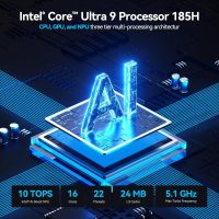 GEEKOM XT1 Mega Mini PC,With 14th Intel Ultra U9-185H (Max 5.1GHz), 32GB DDR5 1TB M.2 NVMe SSD, Mini Desktop Computers Windows 11 Pro, 3 Years Warranty/WiFi 7/BT 5.4/Dual 2.5G LAN/USB4.0/8K,for Office - Image 2