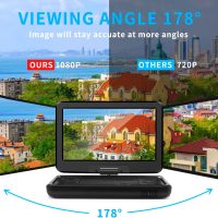 Feihe 12.5" Portable TV/DVD Player - 10.1" HD Swivel Screen, Digital Tuner/HDMI/USB/AV, Built-in Battery, High Volume Speakers - Perfect for Car/Travel - Image 5