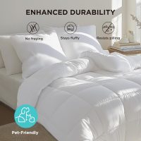 Bedsure Comforter Duvet Insert - Quilted Comforters King Size, All Season Duvet, GentleSoft Down Alternative Bedding, with 8 Tabs, Gifts for Women/Men, White, King 90 x 102 Inches - Image 7