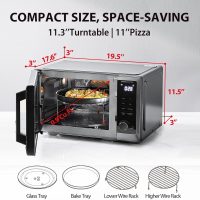 TOSHIBA 6-in-1 Inverter Countertop Microwave Oven Healthy Air Fryer Combo, MASTER Series, Air Fryer, Broil, Convection, Speedy Combi, Even Defrost, Sound On/Off 27 Auto Menu Stainless Steel - Image 6
