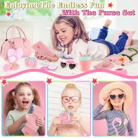 Play Purse for Little Girls Toddler, 35PCS Toddler Purse with Pretend Makeup for Kids, Girl Toys Princess Toy Includes Handbag, Phone, Kids Toy Purse Christmas Birthday Gift for Girls 3 4 5 6 7 8+ - Image 5