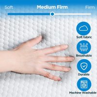 Folding Mattress Queen Size,6 inch Tri-fold Memory Foam Mattress Topper with Washable Cover, Non-Slip Bottom Guest Bed Queen Size, 78" x 58" x 6" - Image 4