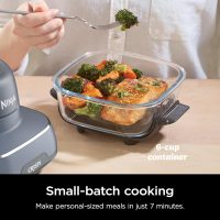 Ninja Crispi 4-in-1 Portable Glass Air Fryer Cooking System, 1500W, 4QT & 6-Cup TempWare Glass Containers with Storage Lids, Microwave, Freezer & Dishwasher Safe, Cyberspace Gray, FN101GY - Image 6