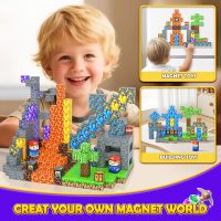 Magnetic Blocks 100PCS Kids Toys Magnetic Building Blocks Sensory Stem Boys Toys Ages 3-5 4-6 5-7 Classroom Must Haves 3 4 5 6 7 8 9 10 Year Old Boy Birthday Gifts - Image 2