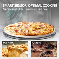 TOSHIBA ML-EM34P(SS) Smart Countertop Microwave, Sensor Reheat, Works With Alexa & Remote Control, Kitchen Essentials, Mute Function&ECO Mode, 1100W, 1.3 Cu Ft, With 12.4" Turntable, Stainless Steel - Image 4