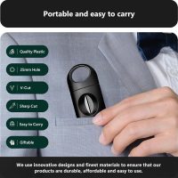 roygra V Cut Cigar Cutter Set (4 Pack), Enlarged V-Cut Fit All Cigars, Cigar Accessories for Men, Plastic Smoking Accessories Tool, Portable Sharp Clean Cut - Black - Image 5