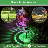 Nupostai 8 Pack Solar Pathway Lights, Multicolor & Warm White LED, IP67 Waterproof, Outdoor Garden Yard Lawn Landscape Decorative - Image 5