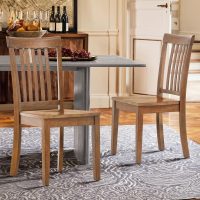 COLAMY Wooden Dining Chairs Set of 4, Spindle High Back Windsor Kitchen Side Chair, Farmhouse Dining Chairs for Kitchen and Dining Room, Light Brown - Image 5