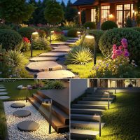 8 Pack Solar Pathway Lights Outdoor, 12 Brighter LED Solar Lights Outdoor Waterproof, Up to 12 Hrs Modern Path Light for Yard Garden Walkway Driveway Lawn (8 Pack) - Image 7