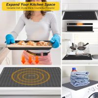 Stove Top Cover for Electric Stove, Stove Cover 28x20inch, Heat Resistant Stove Top Mat, Silicone Stove Mat for Glass Top Stove, Dish Drying Mat for Kitchen (Black, XL) - Image 4