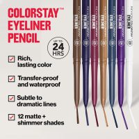 Revlon ColorStay Pencil Waterproof Eyeliner, Smudge-Proof, Eye Makeup with Built-In Sharpener, 202 Black Brown, 0.01 oz - Image 3