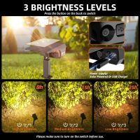 3 Brightness Modes Solar Outdoor Lights with Super Bright 40LEDs, 360 Adjustable Lighting Angle, USB Charging, Longer Working Time, Waterproof, Patio, Porch, Driveway - Image 4