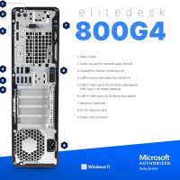 HP EliteDesk 800G4 PC | Windows 11 Pro | Intel i5-8500 | 16GB RAM 1TB SSD | New Dual 24" LCDs | RGB Speakers | Home or Office Computer | Internal WiFi 6 AX200 + BT (Renewed) - Image 3
