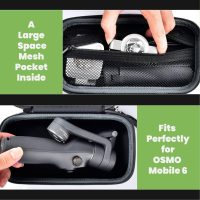 ALKOO Case Compatible with DJI Osmo Mobile 7/7P Smartphone Gimbal – Travel Storage Holder Bag for 3-Axis Stabilizer, Extension Rod, Phone Clamp & Tripod – Pouch Only (Basic Style) - Image 4