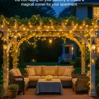Minetom Solar String Lights for Outside, 33Ft 100 LED Outdoor Solar Fairy Lights, 8 Modes Balcony Lights for Tree Patio Christmas Party Wedding Decor (Warm White) - Image 4