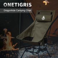 OneTigris Dragonhide Oversized Camping Chair with Pillow Design, Comfortable Widened Seat Folding, 275 lbs Capacity - Image 4