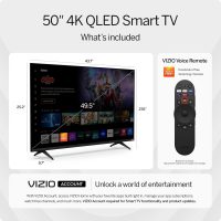 VIZIO 50-inch Quantum 4K QLED HDR Smart TV w/Dolby Vision HDR, WiFi 6, Bluetooth Headphone Capable, Apple AirPlay, Google Cast Built-in (VQD50M-08, New) - Image 3