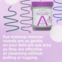 Almay Biodegradable Makeup Remover Pads, Longwear & Waterproof, Hypoallergenic, Fragrance-Free, Dermatologist & Ophthalmologist Tested, 120 count - Image 6