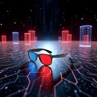 3D Red and Blue Glasses TV Movie Dimensional Anaglyph Video Frame 3D Glasses 3D Viewing Glasses DVD Game Glass Color for Television and Video Accessories - Image 2
