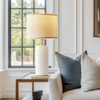 Table Lamps for Living Room Set of 2, Ceramic Table Lamps for Bedroom, 20" Modern Lamps for Night Stands, White - Image 4