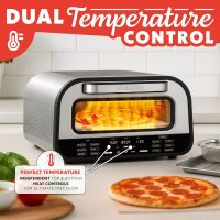Gourmia Indoor Pizza Oven Air Fryer Toaster – 1800W Countertop Multi-Cooker with Pizza Stone, Digital Controls & 6 Presets, Stainless Steel - Image 4