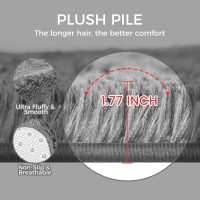 5X8 Ultra Soft Rug for Living Room, 5X8 Fluffy Shag Area Rug for Bedroom, Modern Shaggy Carpets Fuzzy Rug for Teens Dorm Nursery Home Decor Aesthetic, Upgrade Anti-Skid Durable, Grey - Image 5