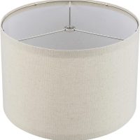 Aspen Creative 38301, Contemporary Design Collapsible Drum Spider Shade, 12" Top x 12" Bottom x 8" Height, Oatmeal Linen - Image 4