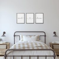 Set of 3 Framed Farmhouse Sweet Dreams Sign 11x14” Above Bed Wall Decor for Bedroom Decor Wall Art Wood Signs (11"x14", Gray) - Image 7