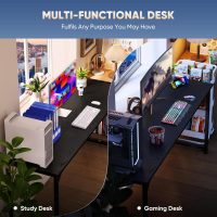 DUMOS 32 Inch Office Small Computer Desk Modern Simple Style Writing Study Work Table for Home Bedroom - Wood Black - Image 8