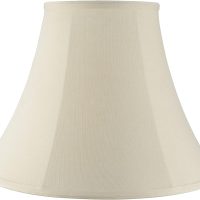 Aspen Creative 38004 Traditional Handsewn Bell Shaped Collapsible Spider Construction Lamp Shade in Cream, 8" Top x 17" Bottom x 13" Slant, Set of 1 - Image 3