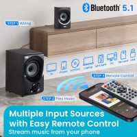 Acoustic Audio AA5172 700W Bluetooth Home Theater 5.1 Speaker System with FM Tuner, USB, SD Card, Remote Control, Powered Sub (6 Speakers, 5.1 Channels, Black with Gray) - Image 4