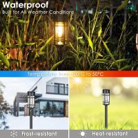 Solar Pathway Lights, 8 Pack LED Solar Lights Outdoor Waterproof, Glass Metal Garden Lighting for Yard Path Landscape Lawn Walkway Driveway, 3000K - Image 6
