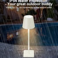 HASUN 2 Pack Cordless Table Lamp, Portable LED Desk Lamp, 5200mAh Battery Operated Lights, 3 Color Stepless Dimming Up, Night Light for Bedroom/Date/Bars/Cafe/Camping (Cream 2Pack) - Image 3
