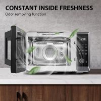 TOSHIBA Combo 8-in-1 Countertop Microwave Oven, with Convection, Broil, Odor Removal Mode, 12.4" Position Memory Turntable, Child-Lock, Black Stainless Steel, ML2-EC10SA(BS) A, Air Fryer-1.0 Cu.Ft - Image 7