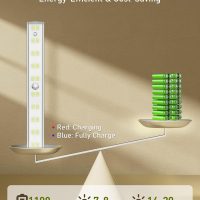 SZOKLED Under Cabinet Lights Wireless, 48-LED Under Cabinet Lighting Rechargeable, Closet Light with Timer & Dimmable, Under Counter Lights for Kitchen Shelf Pantry Desk (4 Packs) - Image 3