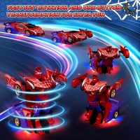 Spider Transform RC Cars Toys with Eye & Underbody Lights, 2.4GHz Remote Control Car One-Button Deformation, Fast 360°Rotation Robot Toys Birthday Gifts for 3 4 5 6 7 8 9 10 Year Old Boys Age 4-7 8-12 - Image 3