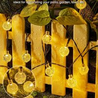 Solar String Lights Outdoor Waterproof, 2 Pack 60 LED 36.5 FT Each, Solar Powered Patio Lights with 8 Lighting Modes for Garden Yard Porch Wedding Party Decor (Warm White) - Image 7