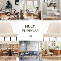 COLAMY Modern Dining Chairs Set of 2, Fabric Upholstered Dining Room Chairs Dinner Chair Stylish Kitchen Chairs with Curved Back and Metal Legs, Beige - Image 4