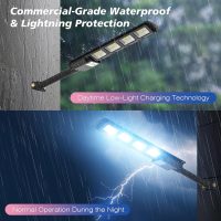 Solar Lights Outdoor, 6000K LED Solar Lights Outdoor Waterproof, Solar Flood Lights Outdoor with Motion Sensor and Remote Control, Solar Street Light Dusk to Dawn 4-Pack - Image 8