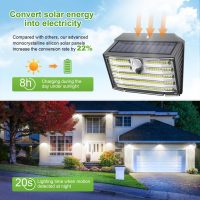 [6 Packs] Solar Motion Lights Outdoor, Ultra Bright Solar Fence Lights with Motion Sensor, IP65 Waterproof Security Light 3 Modes, 270° Lighting Angle, Wall Lights for Deck Patio Fence Garage Door - Image 3