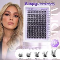 ALICE Lash Clusters Wispy Eyelash Clusters 168pcs 10-18mm Cluster Eyelash Extensions Natural Volume Lash Extensions DIY Individual Lashes Clusters with Soft Thin Band - Image 2