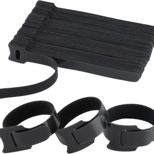 120PCS 6 Inch Reusable Cable Ties Wire Ties Cord Organizer Cable Organizer Adjustable Management Black