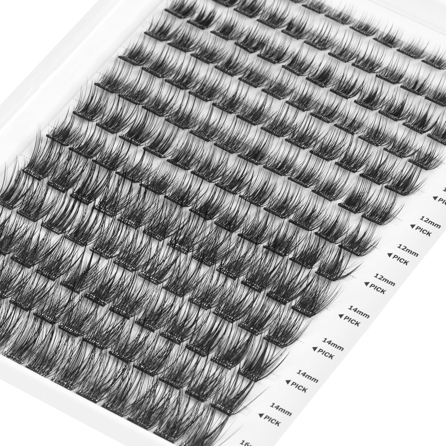 Self Adhesive Eyelashes, 156 Pcs Self Adhesive Eyelash Clusters, No Glue Needed, Invisible 2-Strip Tape - Longer Lasting, No Sticky Residue Pre Glued Eyelashes (Volume-Mixed) - Image 2